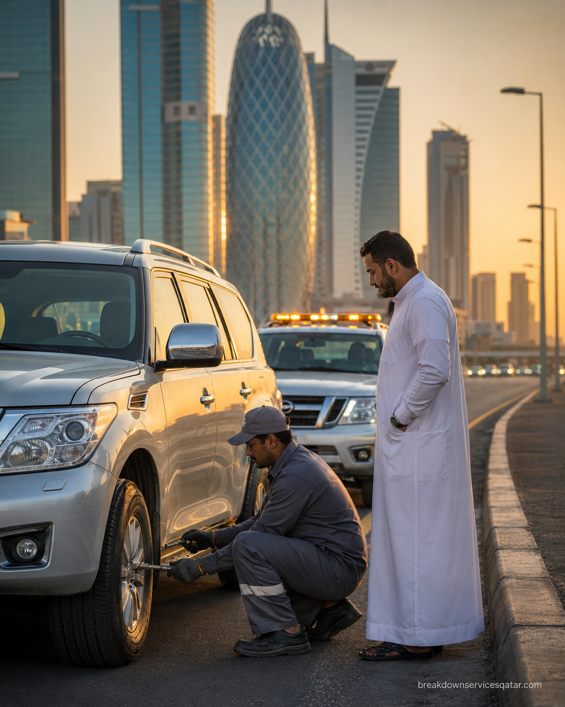 Tire Replacement Roadside Qatar